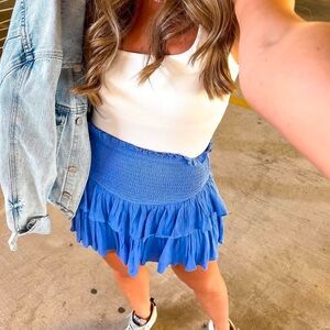 IMPECCABLE PIG - Blue Ruffled Skirt